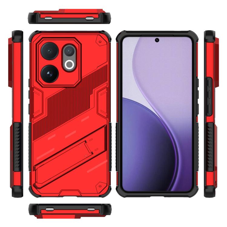 For vivo V60 5G Global Punk Armor 2 in 1 PC + TPU Phone Case with Holder