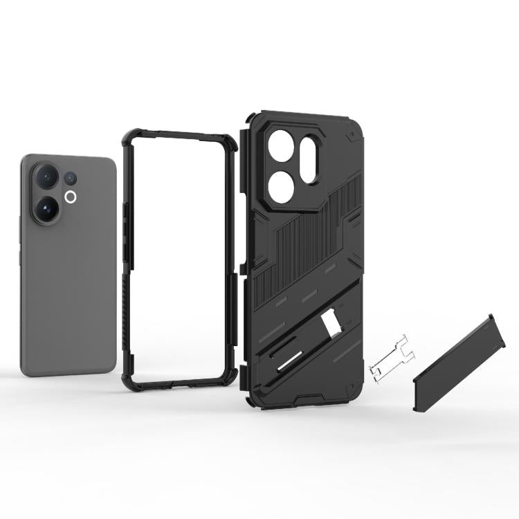 For vivo V60 5G Global Punk Armor 2 in 1 PC + TPU Phone Case with Holder