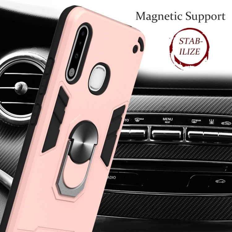 For Samsung Galaxy A70e 2 in 1 Armour Series PC + TPU Protective Case with Ring Holder