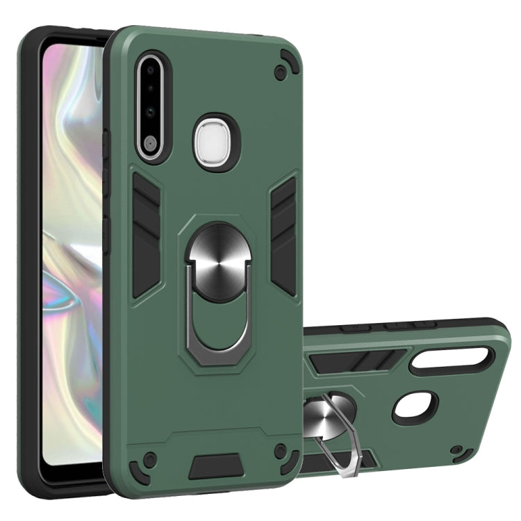 For Samsung Galaxy A70e 2 in 1 Armour Series PC + TPU Protective Case with Ring Holder