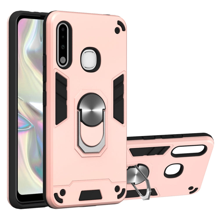 For Samsung Galaxy A70e 2 in 1 Armour Series PC + TPU Protective Case with Ring Holder