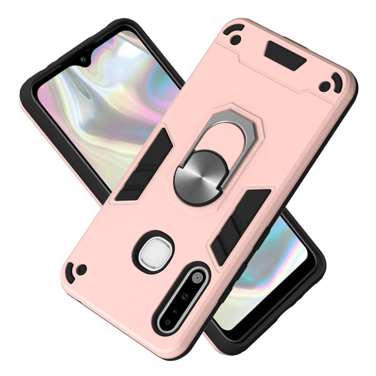 For Samsung Galaxy A70e 2 in 1 Armour Series PC + TPU Protective Case with Ring Holder