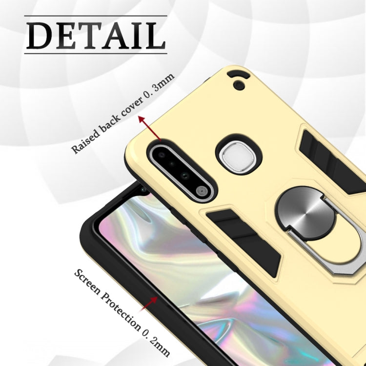 For Samsung Galaxy A70e 2 in 1 Armour Series PC + TPU Protective Case with Ring Holder