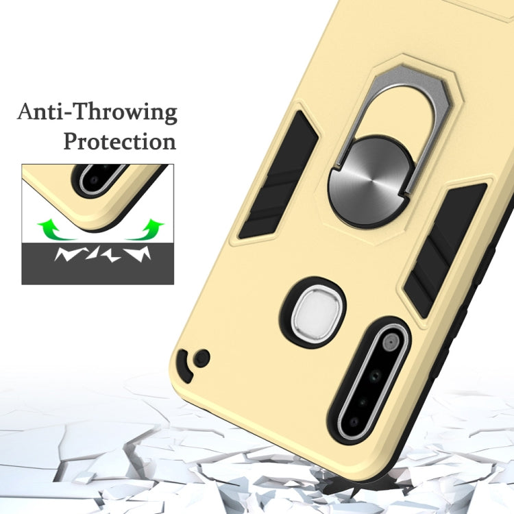 For Samsung Galaxy A70e 2 in 1 Armour Series PC + TPU Protective Case with Ring Holder