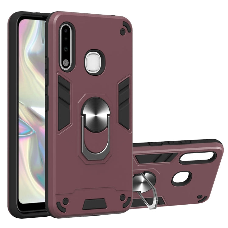 For Samsung Galaxy A70e 2 in 1 Armour Series PC + TPU Protective Case with Ring Holder