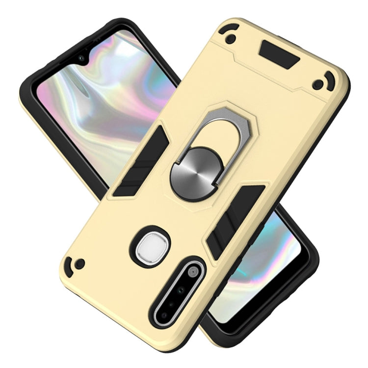 For Samsung Galaxy A70e 2 in 1 Armour Series PC + TPU Protective Case with Ring Holder