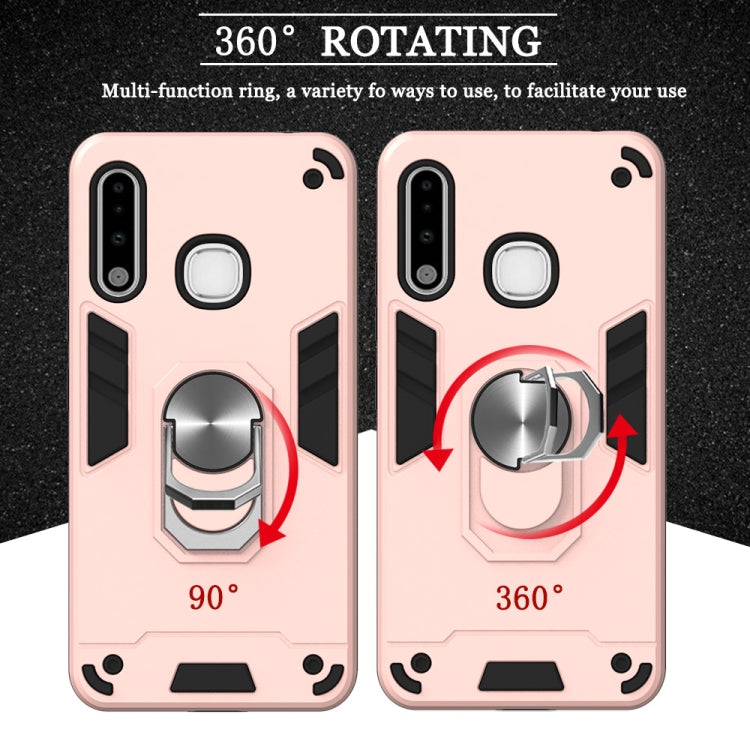 For Samsung Galaxy A70e 2 in 1 Armour Series PC + TPU Protective Case with Ring Holder