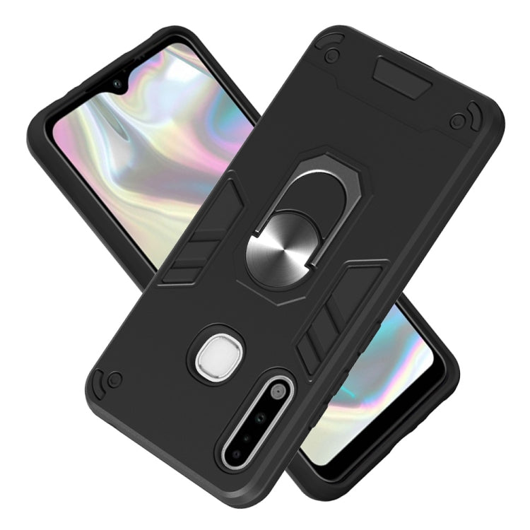 For Samsung Galaxy A70e 2 in 1 Armour Series PC + TPU Protective Case with Ring Holder
