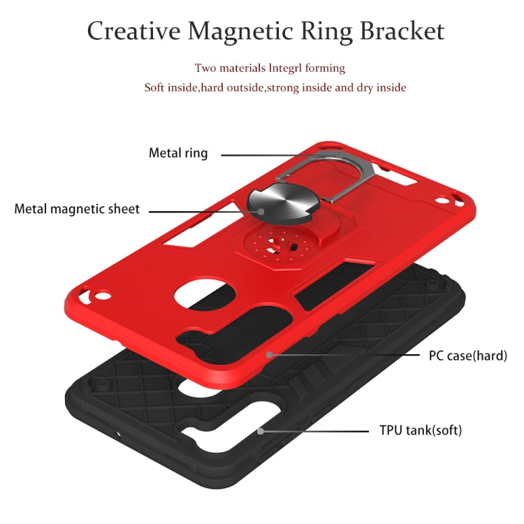 For Samsung Galaxy A21(EU Version) 2 in 1 Armour Series PC + TPU Protective Case with Ring Holder