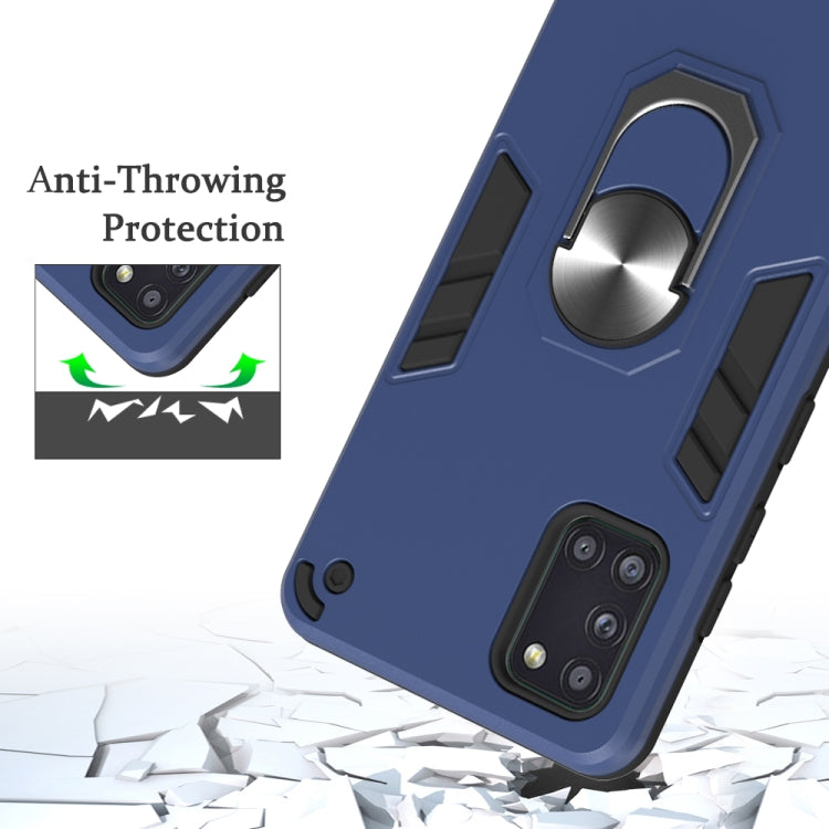 For Samsung Galaxy A31 2 in 1 Armour Series PC + TPU Protective Case with Ring Holder