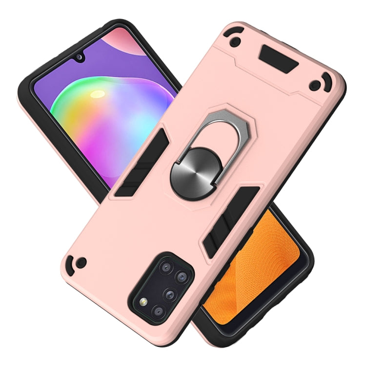 For Samsung Galaxy A31 2 in 1 Armour Series PC + TPU Protective Case with Ring Holder