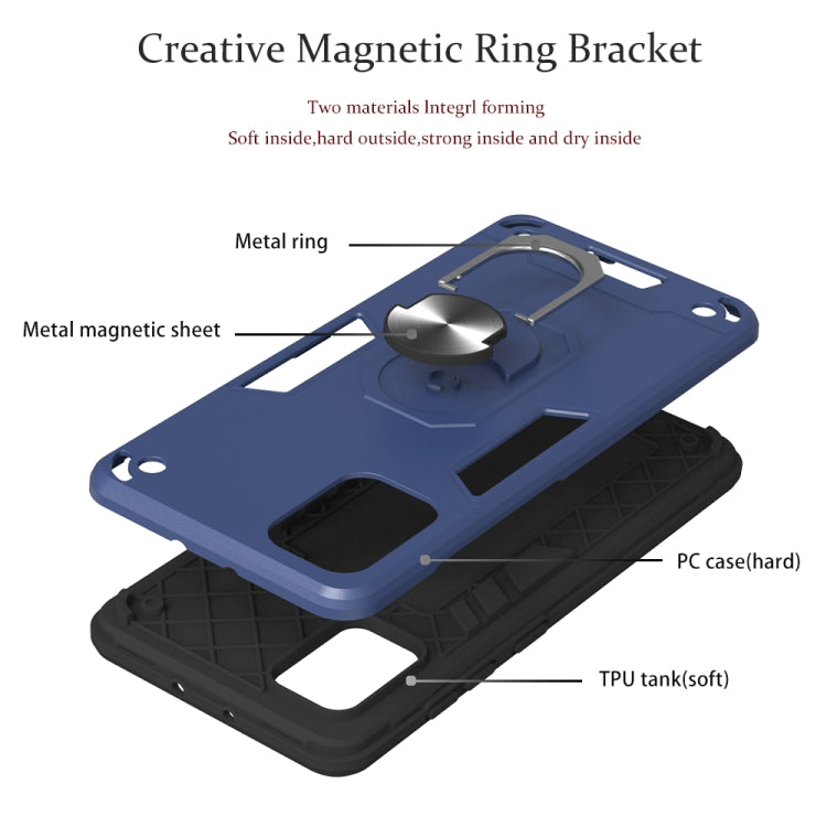 For Samsung Galaxy A31 2 in 1 Armour Series PC + TPU Protective Case with Ring Holder