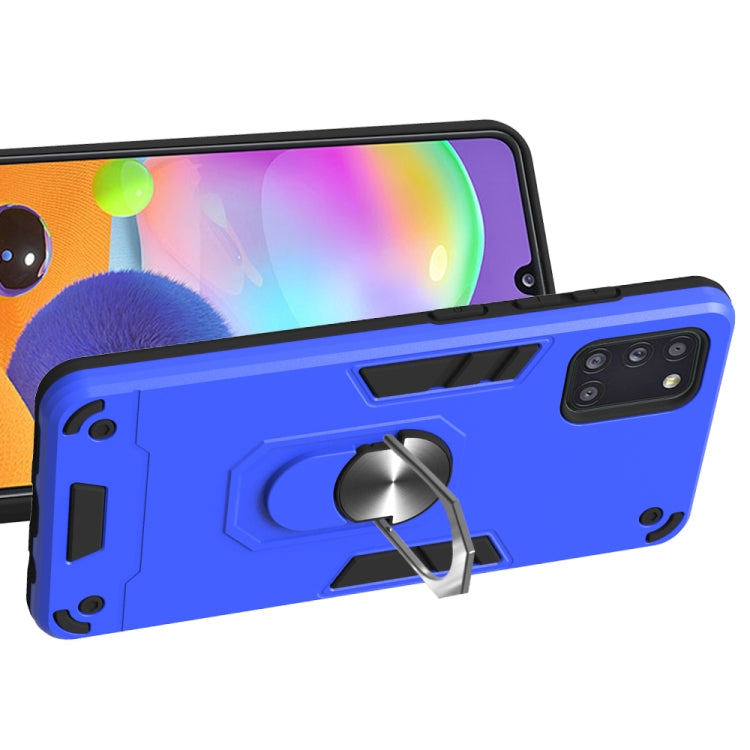 For Samsung Galaxy A31 2 in 1 Armour Series PC + TPU Protective Case with Ring Holder