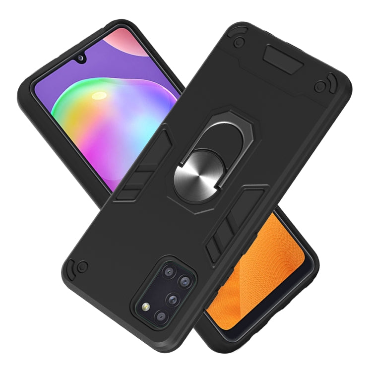 For Samsung Galaxy A31 2 in 1 Armour Series PC + TPU Protective Case with Ring Holder