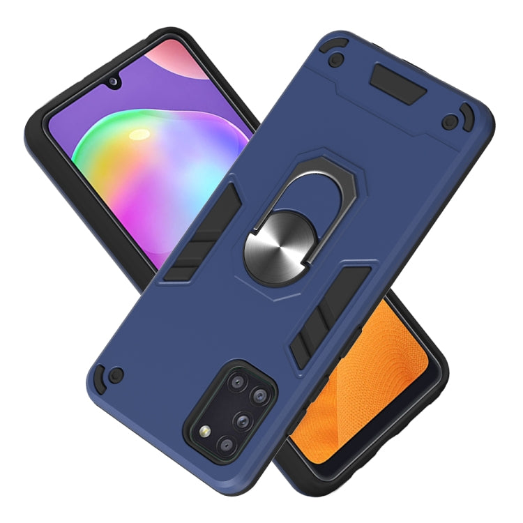 For Samsung Galaxy A31 2 in 1 Armour Series PC + TPU Protective Case with Ring Holder