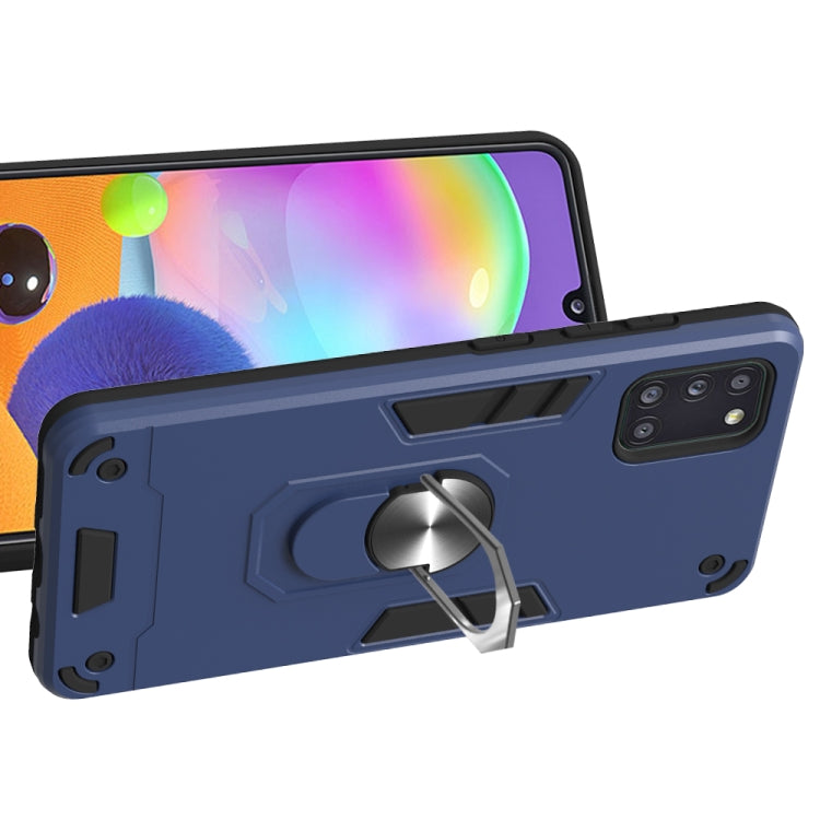 For Samsung Galaxy A31 2 in 1 Armour Series PC + TPU Protective Case with Ring Holder