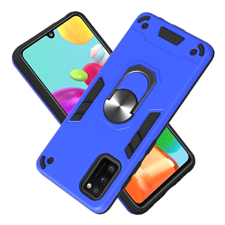 For Samsung Galaxy A41 2 in 1 Armour Series PC + TPU Protective Case with Ring Holder