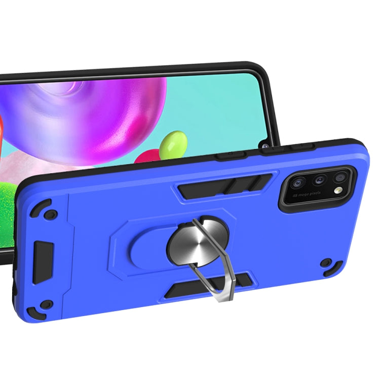 For Samsung Galaxy A41 2 in 1 Armour Series PC + TPU Protective Case with Ring Holder