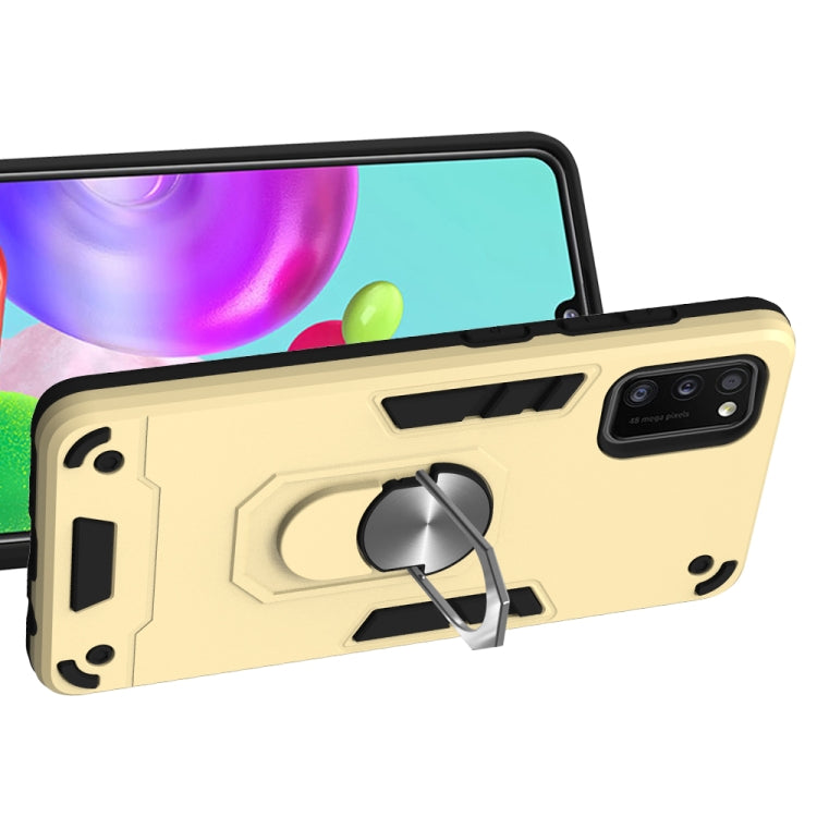 For Samsung Galaxy A41 2 in 1 Armour Series PC + TPU Protective Case with Ring Holder