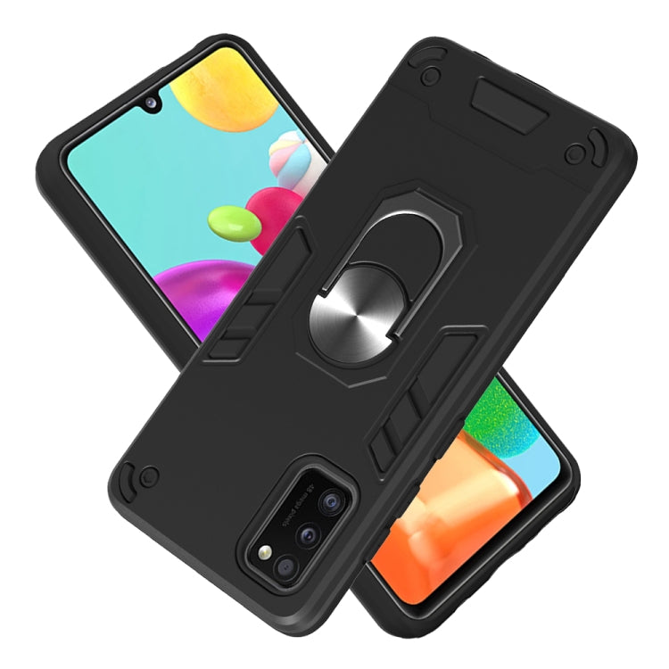 For Samsung Galaxy A41 2 in 1 Armour Series PC + TPU Protective Case with Ring Holder