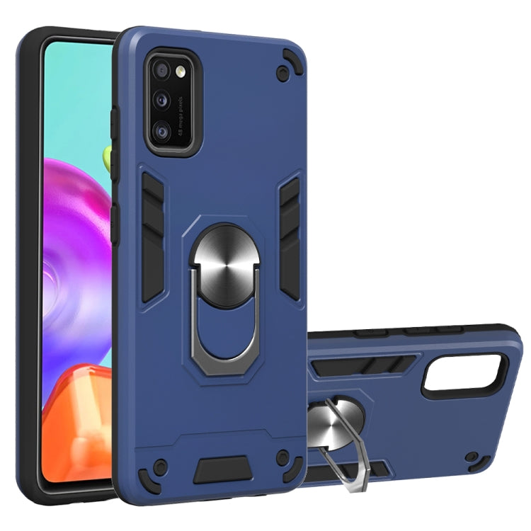 For Samsung Galaxy A41 2 in 1 Armour Series PC + TPU Protective Case with Ring Holder