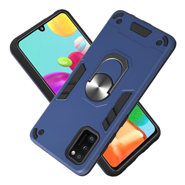 For Samsung Galaxy A41 2 in 1 Armour Series PC + TPU Protective Case with Ring Holder