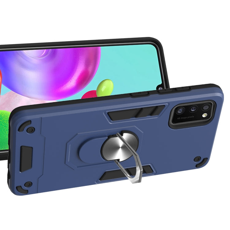 For Samsung Galaxy A41 2 in 1 Armour Series PC + TPU Protective Case with Ring Holder