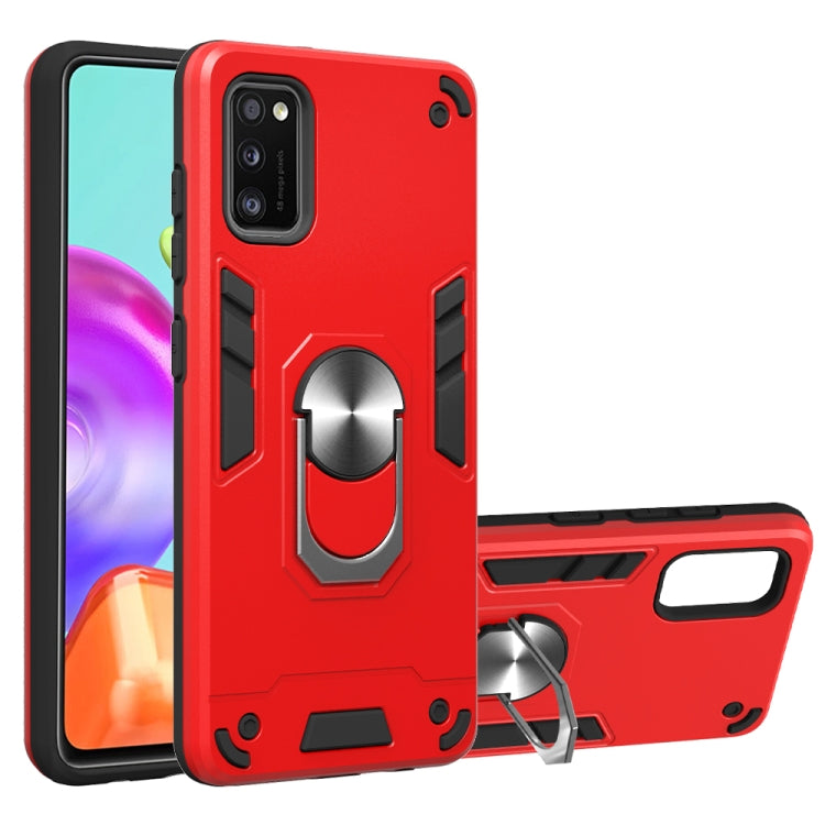 For Samsung Galaxy A41 2 in 1 Armour Series PC + TPU Protective Case with Ring Holder