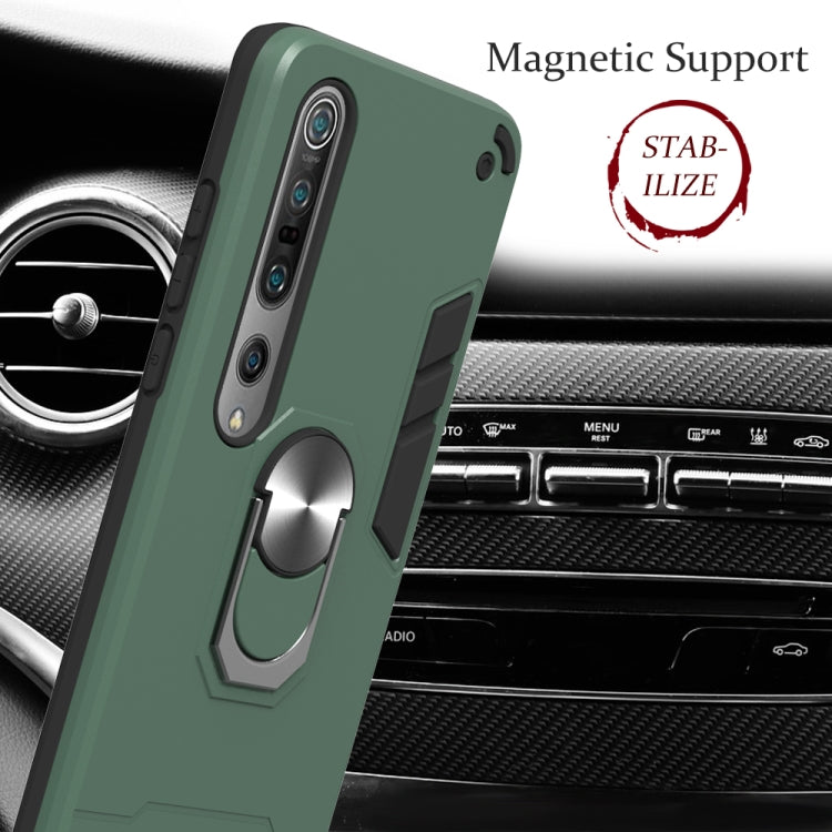 For Xiaomi Mi 10 5G / Mi 10 Pro 5G 2 in 1 Armour Series PC + TPU Protective Case with Ring Holder