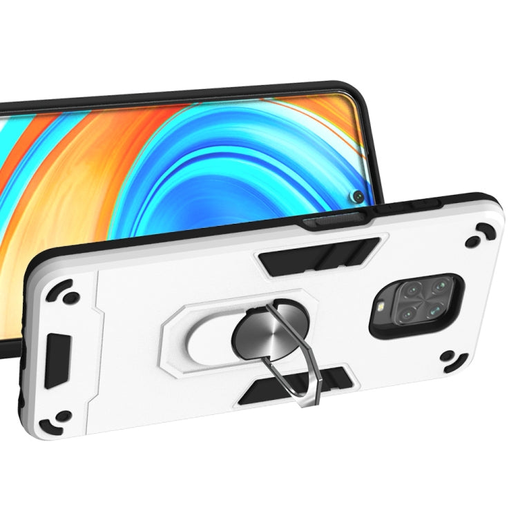 For Xiaomi Redmi Note 9S / Note 9 Pro / Note 9 Pro Max 2 in 1 Armour Series PC + TPU Protective Case with Ring Holder