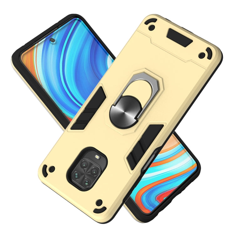 For Xiaomi Redmi Note 9S / Note 9 Pro / Note 9 Pro Max 2 in 1 Armour Series PC + TPU Protective Case with Ring Holder