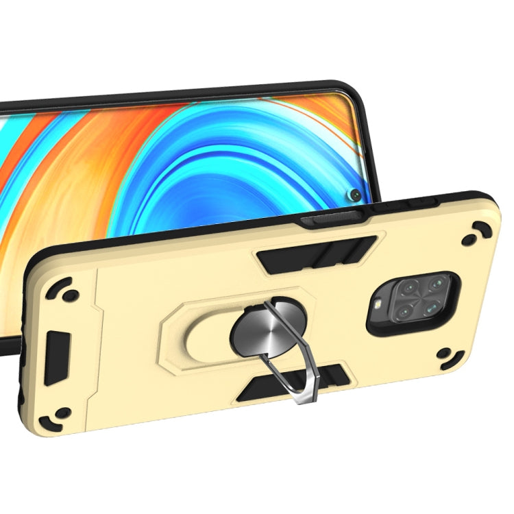 For Xiaomi Redmi Note 9S / Note 9 Pro / Note 9 Pro Max 2 in 1 Armour Series PC + TPU Protective Case with Ring Holder