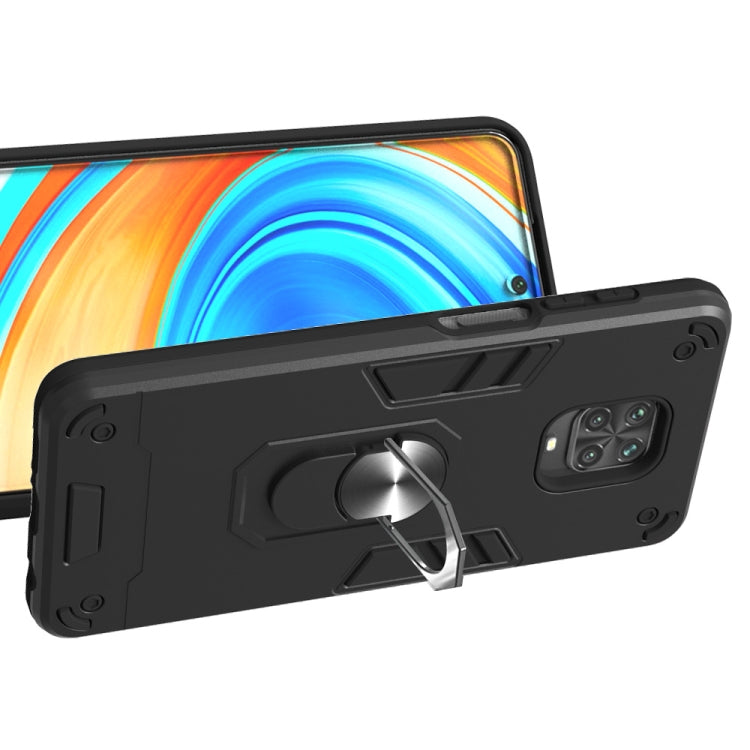 For Xiaomi Redmi Note 9S / Note 9 Pro / Note 9 Pro Max 2 in 1 Armour Series PC + TPU Protective Case with Ring Holder