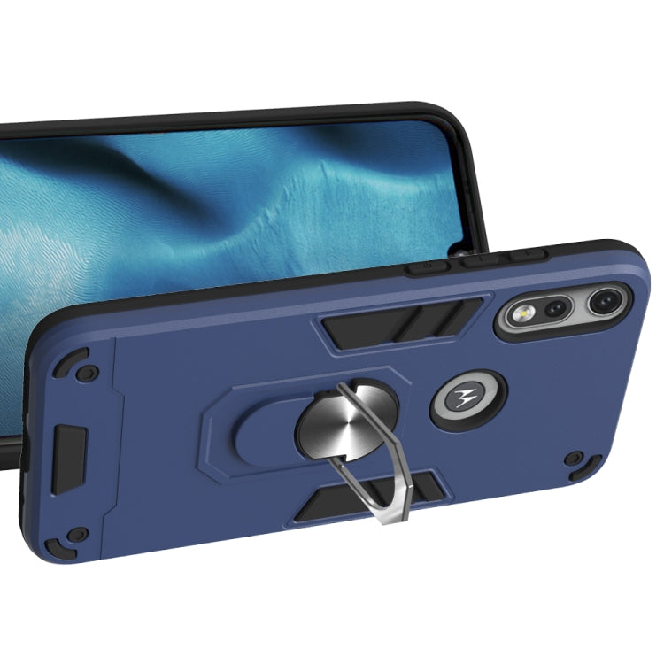 For Motorola Moto E7 2 in 1 Armour Series PC + TPU Protective Case with Ring Holder