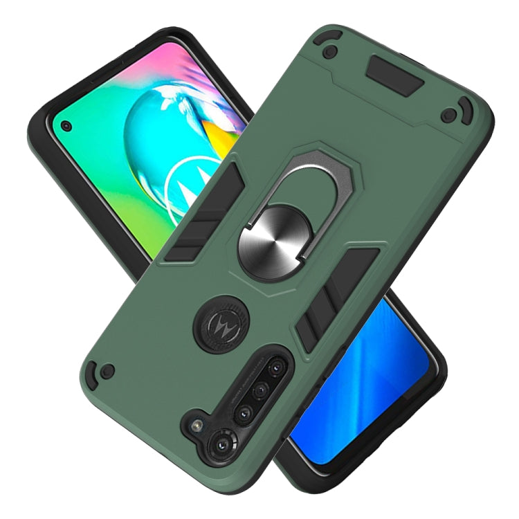 For Motorola Moto G8 Power 2 in 1 Armour Series PC + TPU Protective Case with Ring Holder