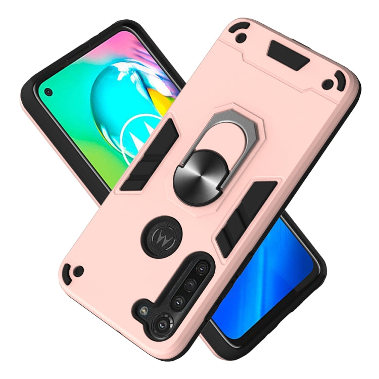 For Motorola Moto G8 Power 2 in 1 Armour Series PC + TPU Protective Case with Ring Holder