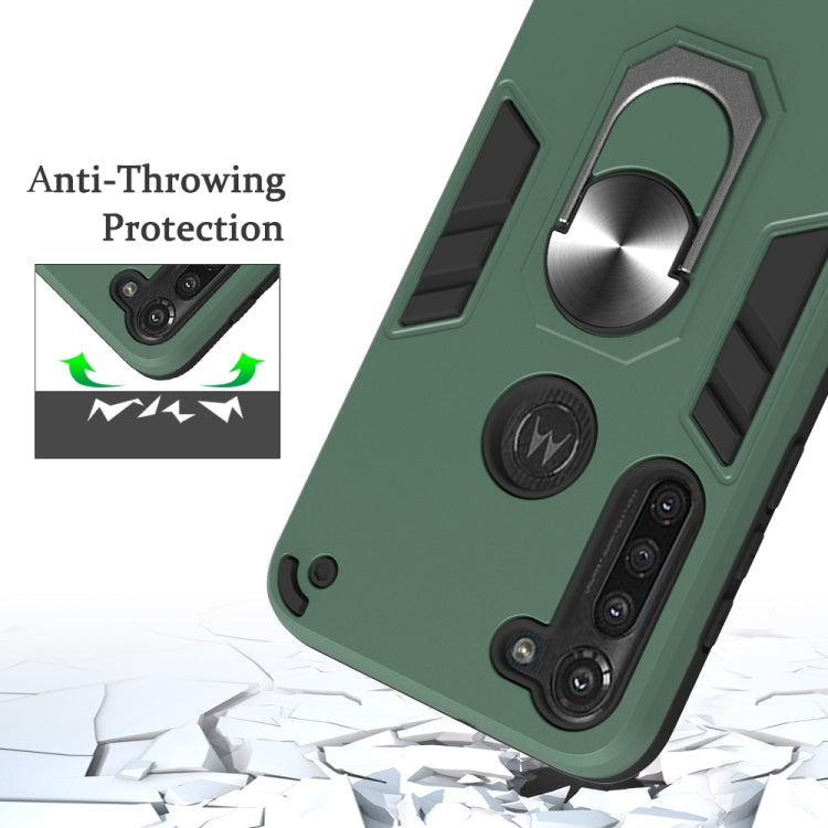 For Motorola Moto G8 Power 2 in 1 Armour Series PC + TPU Protective Case with Ring Holder