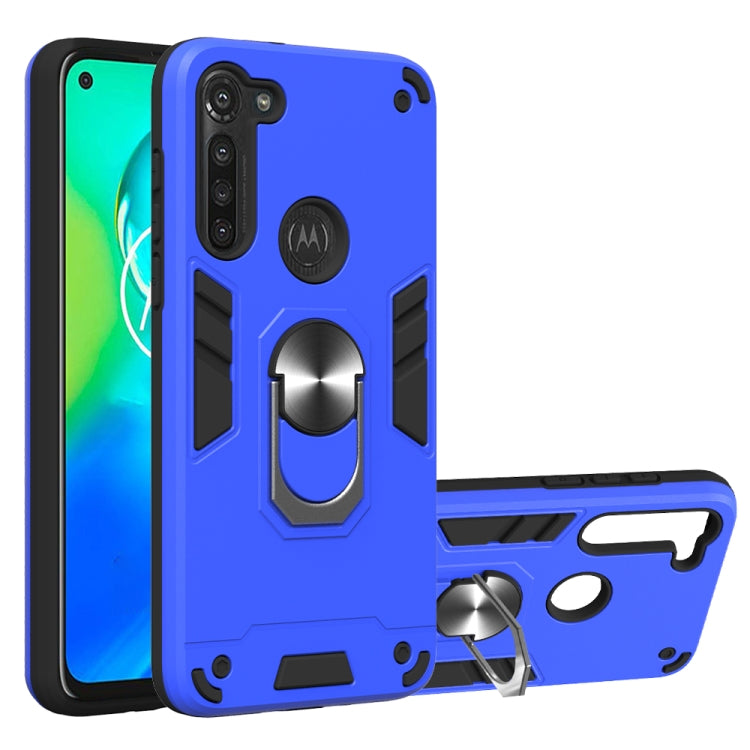 For Motorola Moto G8 Power 2 in 1 Armour Series PC + TPU Protective Case with Ring Holder