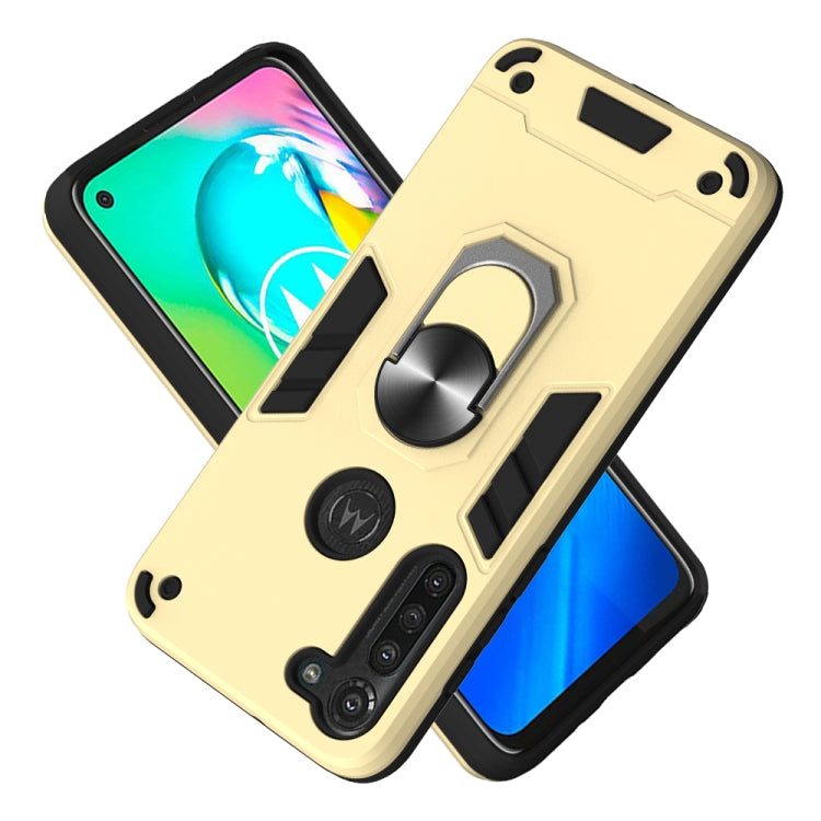 For Motorola Moto G8 Power 2 in 1 Armour Series PC + TPU Protective Case with Ring Holder