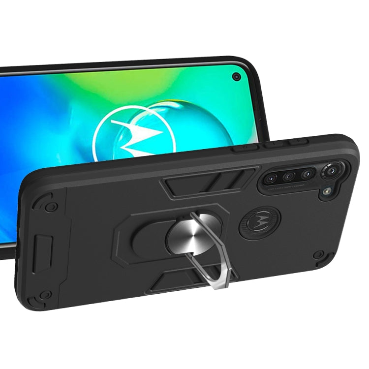 For Motorola Moto G8 Power 2 in 1 Armour Series PC + TPU Protective Case with Ring Holder