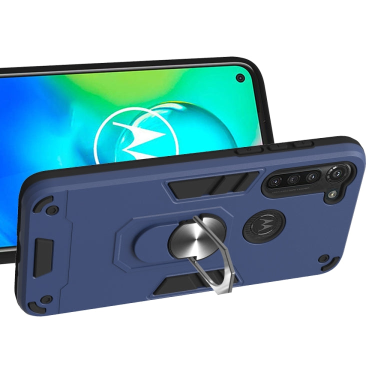 For Motorola Moto G8 Power 2 in 1 Armour Series PC + TPU Protective Case with Ring Holder