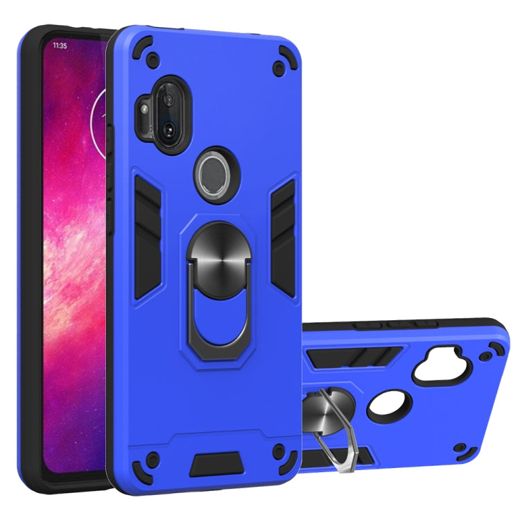 For Motorola One Hyper 2 in 1 Armour Series PC + TPU Protective Case with Ring Holder