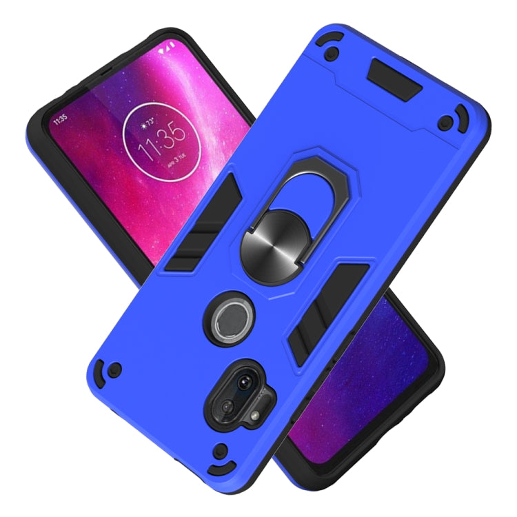 For Motorola One Hyper 2 in 1 Armour Series PC + TPU Protective Case with Ring Holder