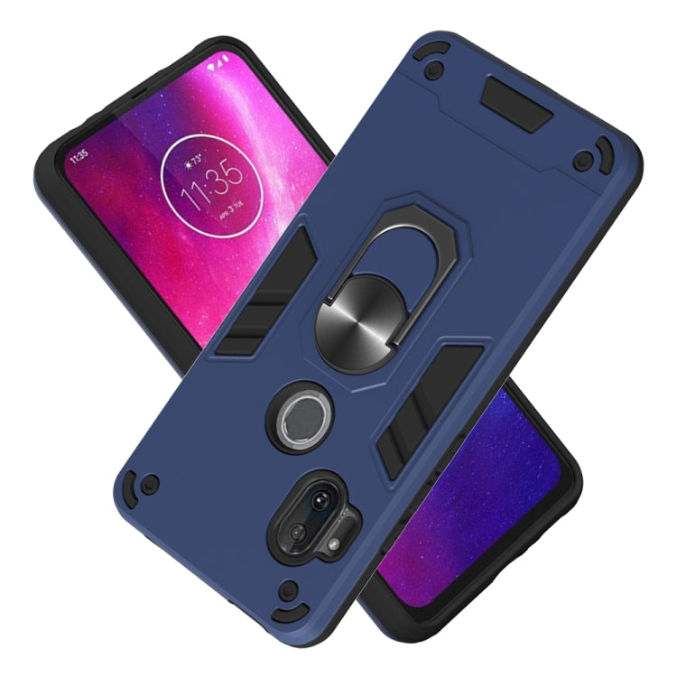 For Motorola One Hyper 2 in 1 Armour Series PC + TPU Protective Case with Ring Holder