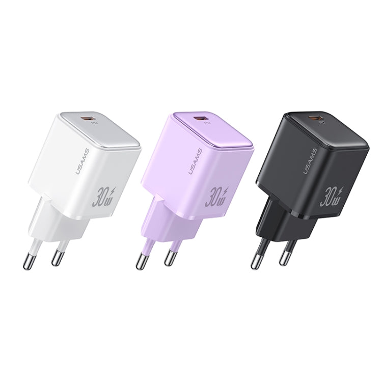 USAMS US-CC186 PD 30W USB-C/Type-C Single Port Electroplating Charger, EU Plug