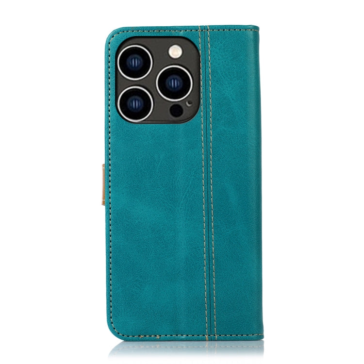 For iPhone 15 Pro Stitching Thread Calf Texture Leather Phone Case
