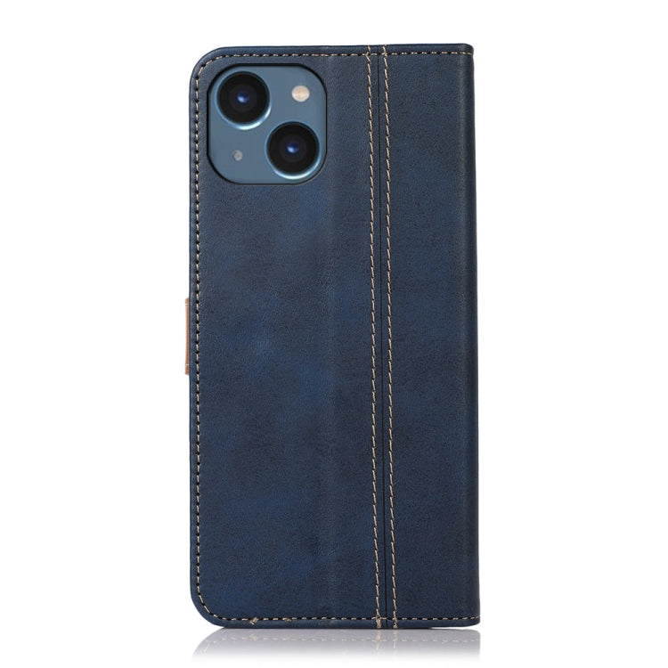 For iPhone 15 Stitching Thread Calf Texture Leather Phone Case