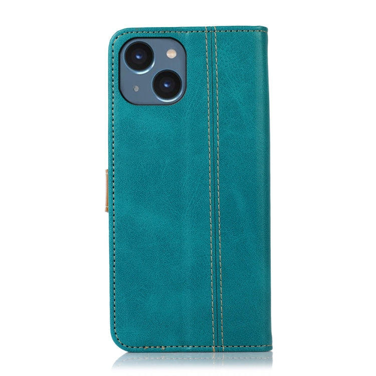 For iPhone 15 Stitching Thread Calf Texture Leather Phone Case