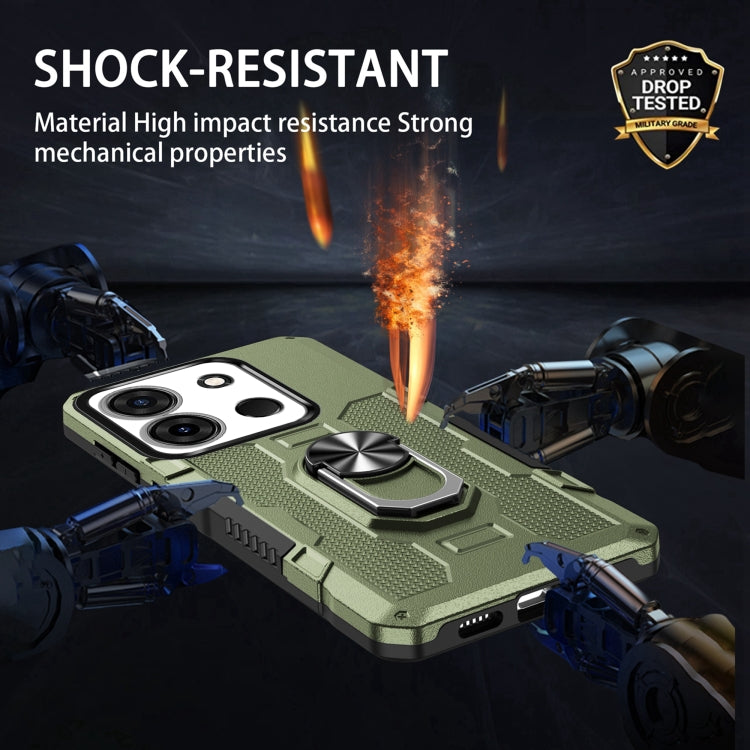 For Infinix Smart 7 African Ring Holder Armor Hybrid Phone Case