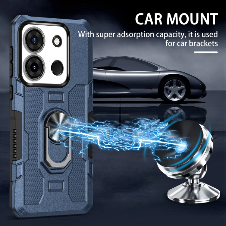 For Infinix Smart 7 African Ring Holder Armor Hybrid Phone Case